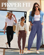 Ficerd 3 Pack Women's Joggers Loose Yoga Pants with Pockets - Image 2