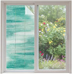 Window Privacy Film Frosted, Green Ombre Non-Adhesive Static Cling Window Tint, Modern Minimalist Abstract Gradient Art Insulated Windows Frosted Films for Living Room, 35.4 x 78.7 Inches by Unknown