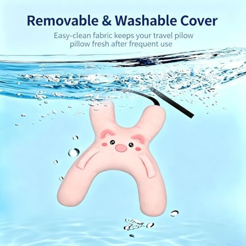Snoozebelt Car Seat Belt Pillow for Kids, Soft Travel Shoulder Cushion，Pink - Image 3