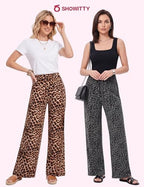 Showitty Wide Leg Pants for Women with Pockets, High Waist Yoga Lounge - Image 4