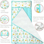 Moonsea Nap Mat with Removable Pillow Dinosaur and Fleece Minky Blanket - Image 3
