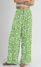 PRETTYGARDEN Womens Pants Elastic Waist Striped Lightweight Palazzo Pant - Image 2