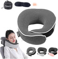 Memory Foam Travel Pillow,360° Support for Your Head,Neck,and Chin,Comfortable for Airlines,car,Office,Shcool and Home use,More Colors for Your Option (Dark Gray) by Unknown