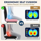 TushGuard Seat Cushion, Memory Foam Office Chair Cushion - Pink, XXX-Large - Image 3