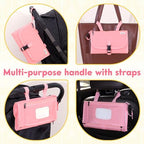 Kopi Baby Portable Diaper Changing Pad with Wipes Pocket, Classic Pink - Image 3