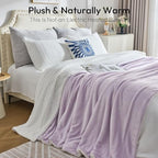 NANPIPER Warm Sherpa Blanket for Couch, Soft Fleece Twin Size for Winter, Fuzzy Plush Throw Gift for Women, Lavender 60x80 Inches - Image 4