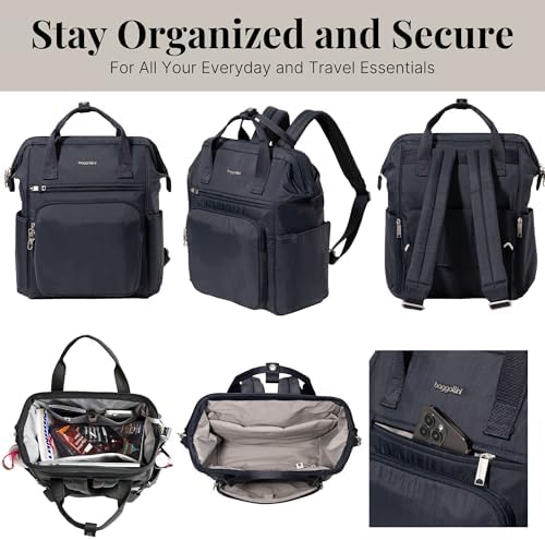 Baggallini Securtex Anti-Theft Windsor Backpack for Travel, Work & College, RFID & Locking Zipper, Up to 16" Laptop - Image 5