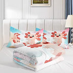 HOSIMA Kids Bedding Set, Cartoon Axolotl Comforter Full with 2 Pillowcase, Kawaii Decor - Image 3