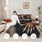 Erosebridal African American Comforter Set King Size Black Woman Bedding Set for Women Girls Afro Magical Comforter Black Female Quilt Duvet for Teens Adult Melanin Bedroom Decor, 3 Piece - Image 4