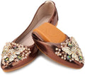 KUNWFNIX Women Ballet Flats Rhinestone Wedding Ballerina Shoes Foldable Sparkly Comfort Slip on Flat Shoes by KUNWFNIX
