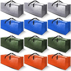 Cosy Family 12 Pack Heavy Duty Moving Bags with Backpack Straps - Strong Handles & Zippers, Storage Totes For Space Saving, Fold Flat, Alternative to Moving Box (X-Large-Set of 12, Multicolored) by Cosy+Family