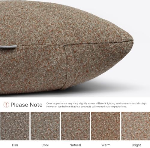Outdoor Throw Pillow Set of 2 with Inserts, Outdoor Lumbar Pillow Water Resistant for Patio Furniture, 18x18 Inch Outdoor Pillows with Removable Zipper Cover - Image 2