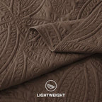 Love's cabin Quilts for Queen Bedspreads, 7 Pieces Bed in a Bag, Brown - Image 7