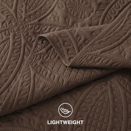 Love's cabin Quilts for Queen Bedspreads, 7 Pieces Bed in a Bag, Brown - Image 7