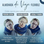 BCOZZY Travel Neck Pillow 2-Pack – XL Black & Large Navy – Patented Double Support Travel Pillow for Long Flights & Road Travel - Image 2