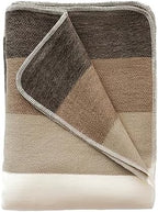 LATITUDE ZERO, Alpaca Wool Throw Blanket | Warm, Ultra-Soft, Breathable, Non-Itchy Blanket-Throw | Hypoallergenic and Beautiful Fabric (Brown) by LatitudeZero%C2%AE