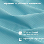 Elegear Silver-Infused Cooling Blanket for Hot Sleepers, Queen Size, Blue - Image 5