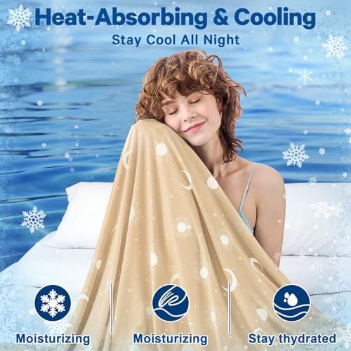 inhand Cooling Blanket Queen Size (90"x90") - Double Sided Cooling Blankets for Hot Sleepers, Lightweight Summer Blanket for Sofa Bed Couch, Travel, House Warming Gifts New Home Light Khaki Beige - Image 2