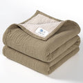 lulumoon Muslin Baby Blanket Neutral: Cotton Toddler Blanket for Daycare by Lulumoon