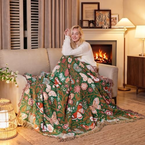 LUTBM Boho Throw Blanket for Couch 50"x60", Cotton Decorative Bed Throws - Image 5