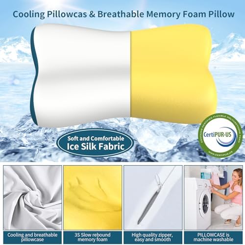 Cervical Neck Pillow - Contour Memory Foam Pillows for Deep Sleep Ergonomic Pillow Cooling Bed Pillow for Neck Support Pillow for Sleepers - Image 2
