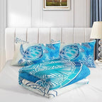 HOSIMA Sea Turtle Queen Comforter Set,Coastal Bedding with 2 Pillowcases. - Image 5