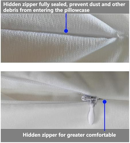 Waterproof Pillow Protectors Standard 20x38 Inches 10 Pack with Zipper Fully Sealed Dust Moisture Sweat Proof Pillow Case Cover Protector Soft White (10 Pack, King 20x38) - Image 4