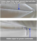 Waterproof Pillow Protectors Standard 20x26 Inches 8 Pack with Zipper Fully Sealed Dust Moisture Sweat Proof Pillow Case Cover Protector Soft White (8 Pack, Standard 20x26) - Image 4