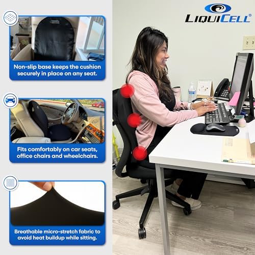 ERGO21 Lumbar Pillow Lower Back Support Cushion for Back Rest, Good Posture, Spine Pain, Long Sitting Hours at Chair, Office, Car Seat, Wheelchair, Large (18" W x 24”x 1.5”) - Image 5