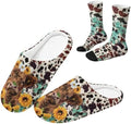 Fuzzy Slipper and Socks Set for Women Silent Sole Fuzzy Slipper by Baxinh