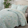 HoneiLife Botanical Quilt King Size - Spring/Summer Quilts 3-Piece, Microfiber Bedspreads Wildflower Coverlets Floral Quilt Sets Lightweight Bed Cover, Queen Quilt Bedding Sets All Season Use by HoneiLife