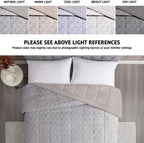 Madison Park Windom Down Alternative Blanket, Premium 3M Scotchgard Moisture Wicking Treatment, Lightweight and Soft Bed Cover For All Season, Diamond Dark Grey Full/Queen - Image 2