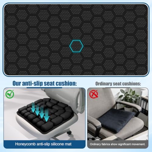 Inflatable Seat Cushion Press-to-Inflate Travel Airplane Car Office - Image 3