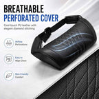 Universal Memory Foam Car Headrest Neck Pillow, Ergonomic Support (Red,Set) - Image 6