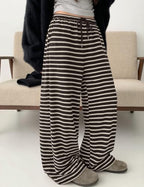 TARSE Women's Striped Barrel Pants Wide Leg Lounge Pants - Image 3