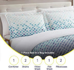 Sweet Home Collection 7 Piece Comforter Set Bag Solid Color All Season Soft Down Alternative Blanket & Luxurious Microfiber Bed Sheets, Genova, King - Image 6