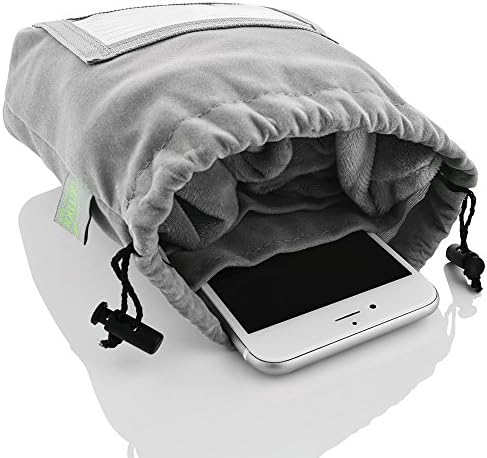 Inflatable Travel Neck Pillow: Extra-Soft, Cushion. for Airplanes, Trains, Cars, Portable Travel Accessory-with Carrying Pouch for Cell Phone and Passport Etc. (Grey 2 Pack) - Image 2