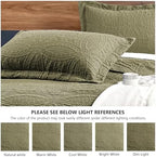 Love's cabin Twin Quilt Bedding Set Green Bedspreads - Soft Bed Summer Lightweight Bedspread Comforter - Coin Pattern Bedding Coverlet for All Season - 2 Pieces (1 Quilt, 1 Pillow Sham) - Image 5