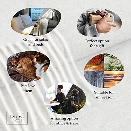 LYHome Cashmere & Merino Wool Blanket, Soft Throw for Bed & Couch, 55x79 in - Image 3