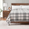 Creswick Woollen Mills 100% Australian Merino Wool Blanket – Soft Warm and Natural with Satin Binding, Breathable Luxury Bedding for All Seasons, (Gray Plaid, King Size) by Unknown