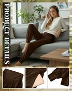Ficerd 3 Pack Women's Joggers Loose Yoga Pants with Pockets - Image 3
