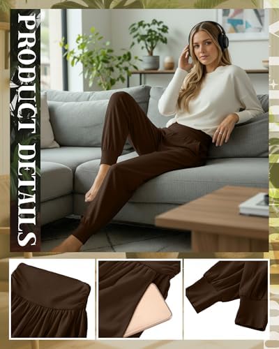 Ficerd 3 Pack Women's Joggers Loose Yoga Pants with Pockets - Image 3