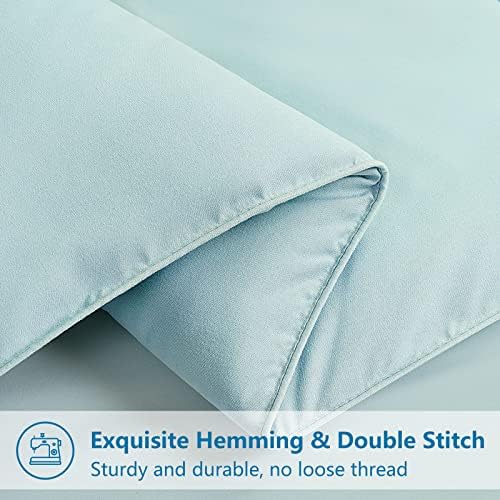 EASELAND King Size Down Alternative Comforter, Aqua, 90x102 Inches - Image 5