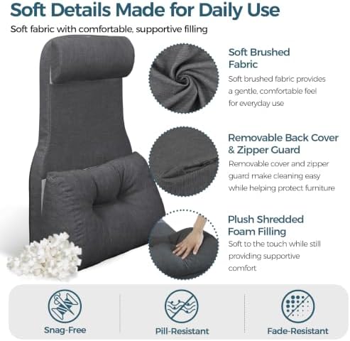 Shinnwa Adjustable Lumbar Support Pillow for Recliner with Headrest - Image 3