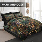 WeCozy Full Comforter Set with Sheets, 7 Pieces Mushroom Herb Bedding - Image 4