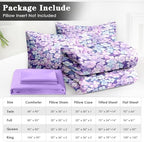 WeCozy Full Comforter Set with Sheets, 7 Pieces Floral Blossom Bedding - Image 6