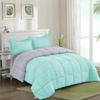 HOMME Queen Size 3 Pieces All Season Soft Comfortable Down Alternative Reversible Quilted Oversize Comforter Set School Dorm, Machine Washable by Unknown