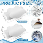 Hahafelt 2 Pcs Cooling Cervical Neck Pillowcase with Envelope Closure (Only Pillowcase) Ergonomic Pillow Case Smooth Soft Cool Case for Side Back Stomach Sleepers(White,Queen Size) - Image 2