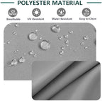 FLYMEI Patio Cushion Covers 20x20x2, Grey, 4Packs - Image 3