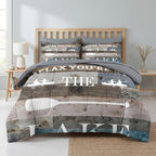 Pamnest Twin Comforter Set with Sheets, 5 Pieces Boat Adventure Bedding by PAMNEST